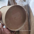 Kraft Paper Salad Bowl With LID Disposable Paper Container Kraft Paper Salad Bowl Factory